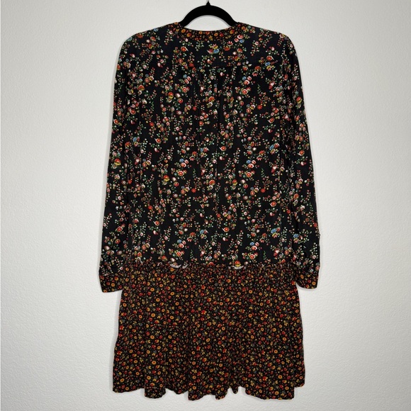 Maeve Anthropologie Marie Button Front Tunic Dress Floral Size 6 - Picture 5 of 9